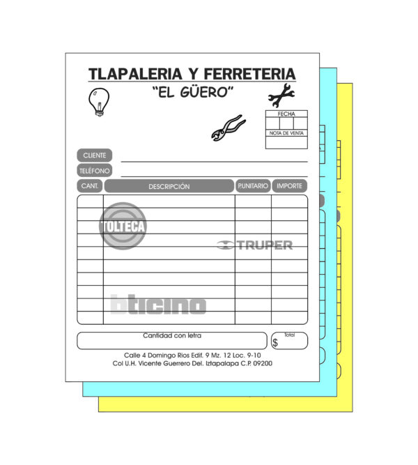 Notas c/ Autocopiante